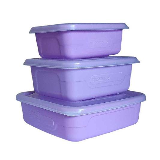 MISS MOLLY Food Saver Regal Set Dark Lilac(3 Pack)- 1x200ml 1x400ml 1x500ml BPA-Free - Premium storage from Miss Molly - Just R 31! Shop now at Securadeal