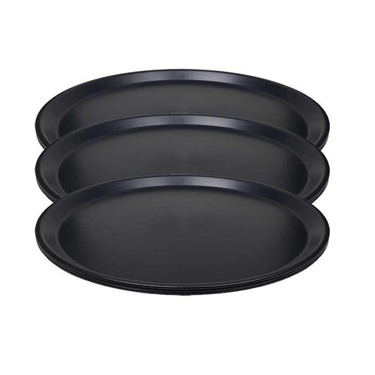 MISS MOLLY Platter Round Non Slip 50cm Black ( 3 Pack ) - Premium plates from Miss Molly - Just R 347! Shop now at Securadeal