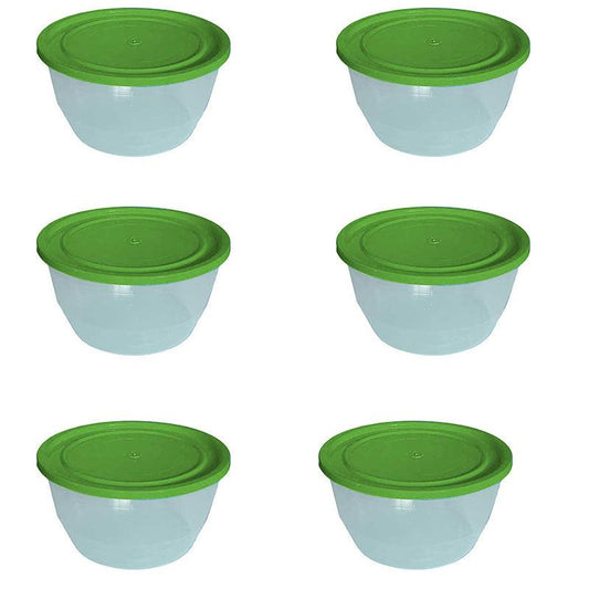 MISS MOLLY YUMMY Bowl & Lid  6 x 1 Litre Clear/Avo (6 PACK) BPA-Free - Premium storage from Yummy - Just R 42! Shop now at Securadeal