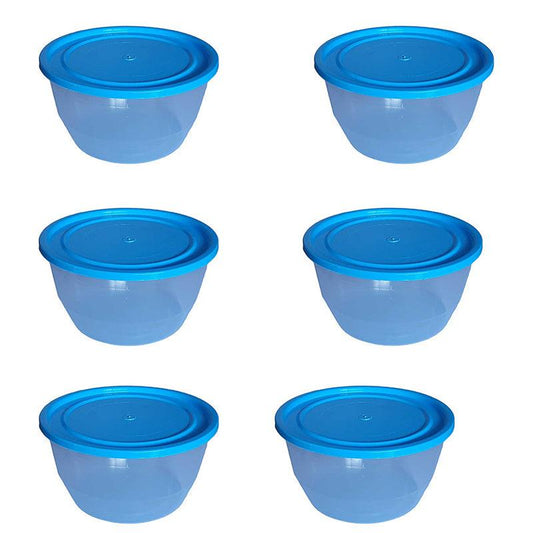 MISS MOLLY YUMMY Bowl & Lid  6 x 1 Litre Clear/Blue (6 PACK) BPA-Free - Premium storage from Yummy - Just R 42! Shop now at Securadeal