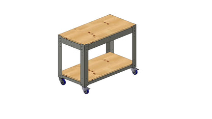 CLIP-FIT Workbench Additional Top 430 Steel Powder Coated 1.2mm Thick 1200mm x 450mm