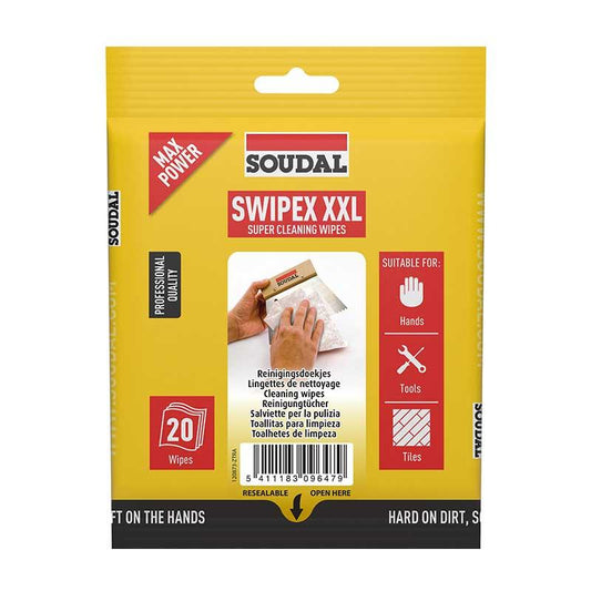 SOUDAL Swipex Heavy Duty Cleaning Cloths XXL 20 Piece - Premium Cleaning Products from SOUDAL - Just R 38! Shop now at Securadeal