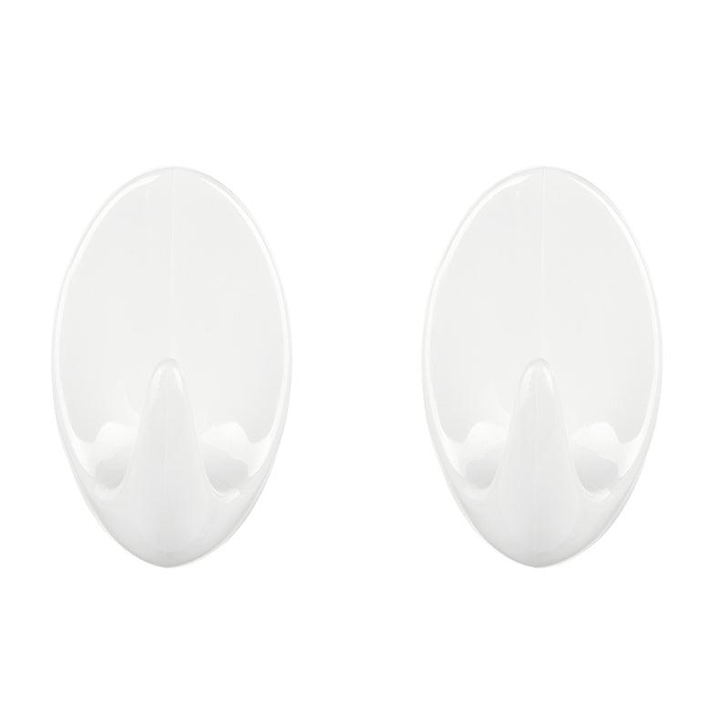 TESA Permanent Hooks Oval Large 2 Hooks White - Premium Hardware from TESA - Just R 43! Shop now at Securadeal