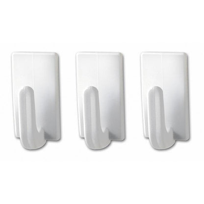 TESA Powerstrips Hooks Small Rectangular Classic 3 Hooks/ 4 Strips White - Premium Hardware from TESA - Just R 68! Shop now at Securadeal