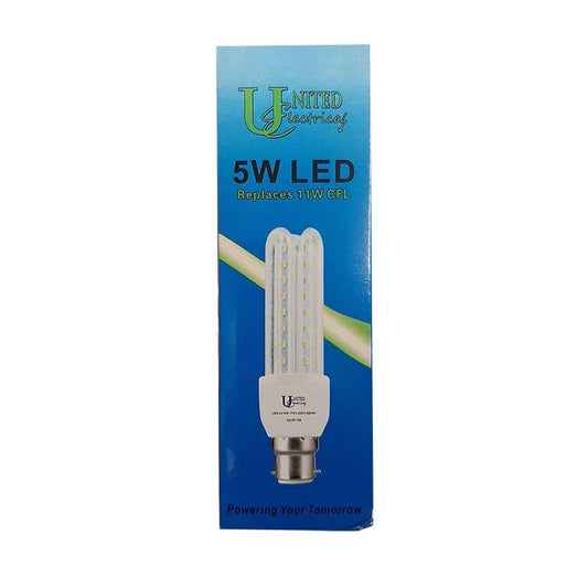 UNITED ELECTRICAL 5 Watt B22 3U LED Bulb Cool White - Premium lighting from United Electrical - Just R 26! Shop now at Securadeal