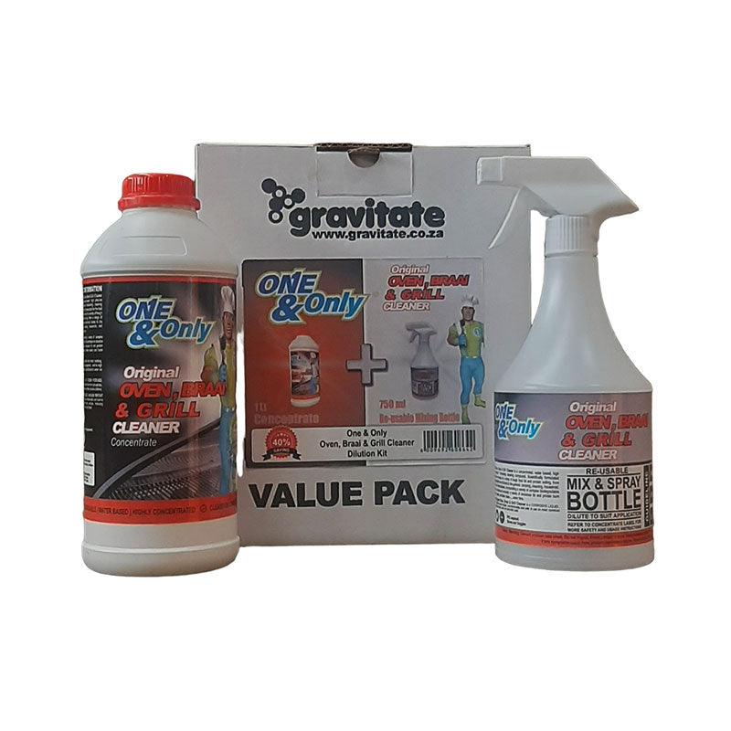 ONE & ONLY Oven, Braai & Grill Cleaner Dilution Kit 1 Litre - Premium Cleaning Products from Gravitate - Just R 54! Shop now at Securadeal